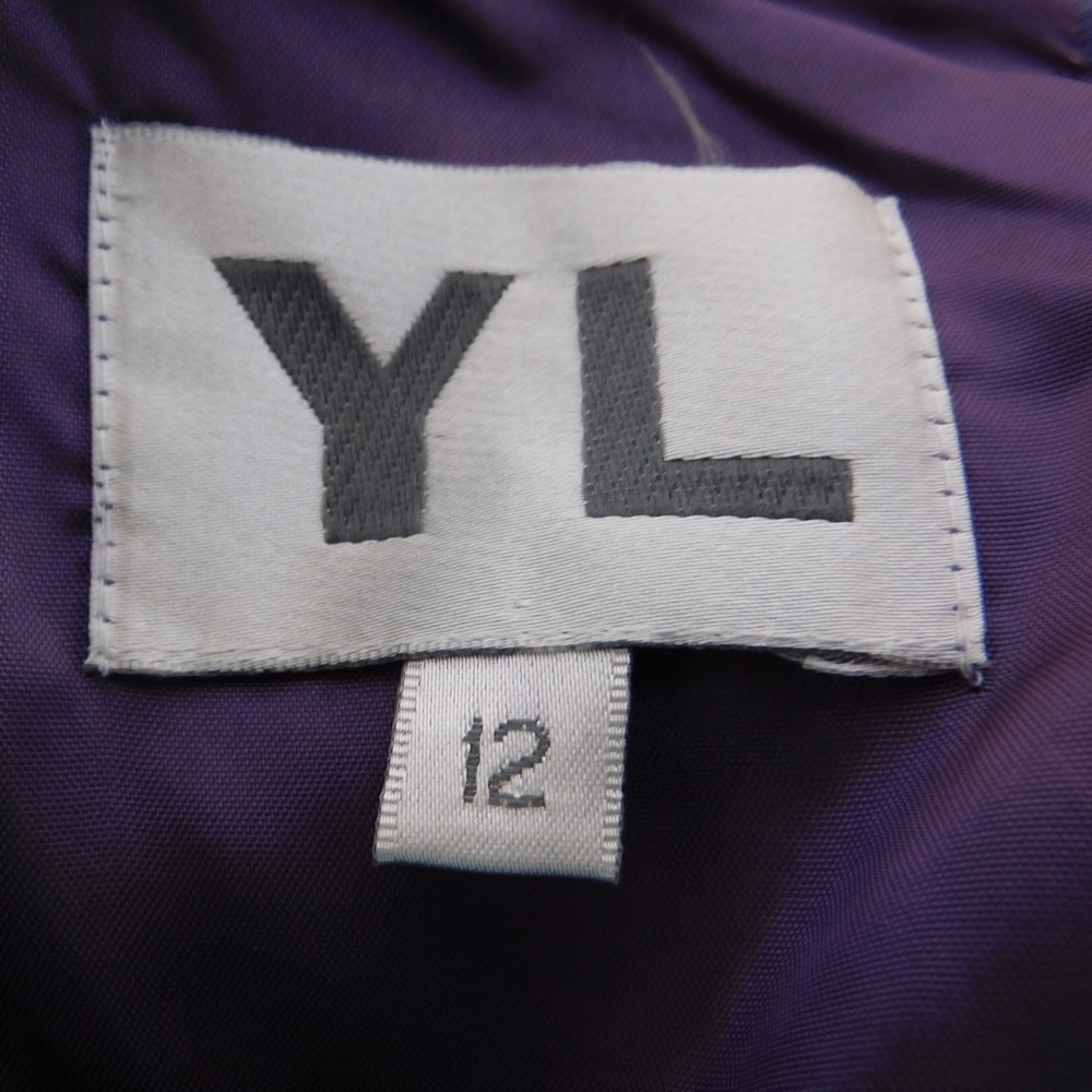 Vintage 90s‎ Y2K YL 100% Silk Maxi Sheath Dress Sz 12 Purple Short Sleeve Lined - Picture 3 of 6